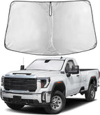 Windshield Sunshade Compatible for GMC Sierra 1500 2500 3500 2019-2024 2025 2026, Sun Visor for Front Window Sun Shade Cover, UV Heat Blocker & Protector, Car Accessories