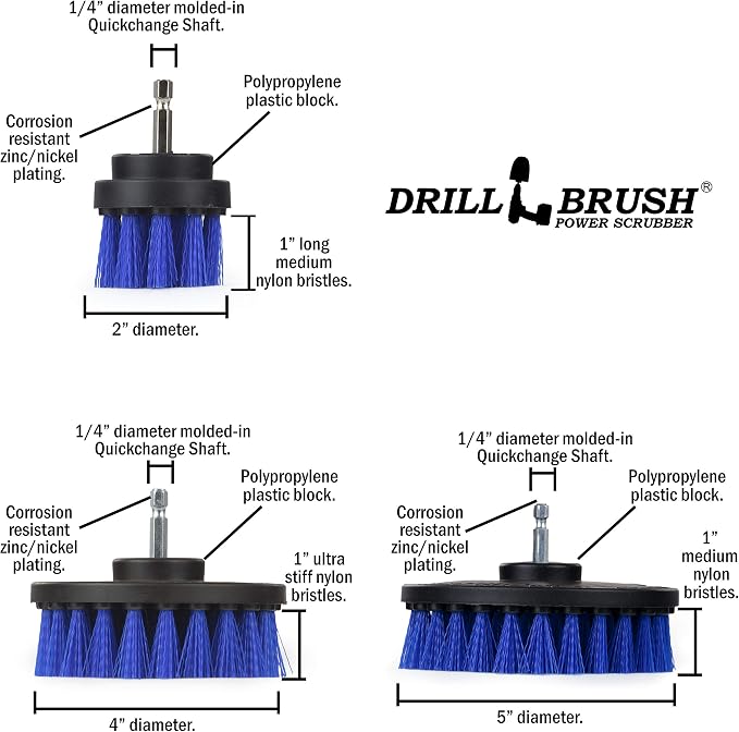 Kayak - Canoe - Yacht - Raft - - Boat Accessories - Fiberglass - Hull Cleaner - Cleaning Supplies - Pond Scum, Oil Residue, Weeds, Barnacles, Oxidation - Spin Brush Kit