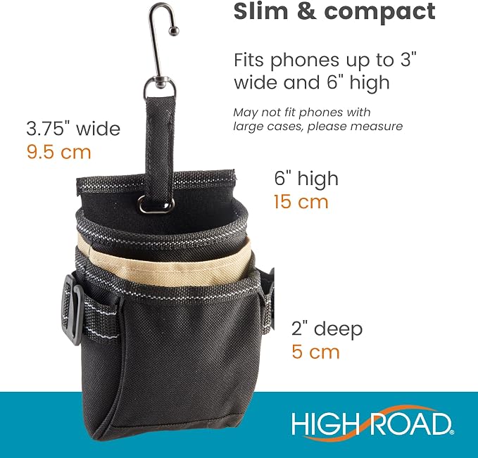 DriverPockets Car Phone Holder Air Vent Pouch and Front Seat Organizer with 3 Pockets, Hanging Hooks and Charging Port