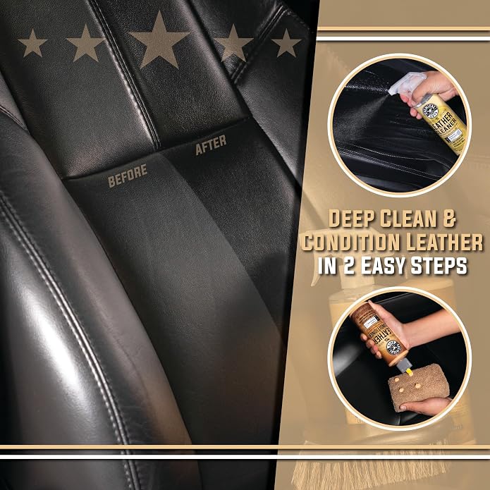 Leather Cleaning And Conditioning Kit With Storage Bag Total Interior Cleaner Microfiber Towels And Applicators Giftable Car And Home Care Set