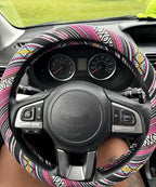 Boho Steering Wheel Cover for Women Men Baja Blanket Enthic Car Steering Wheel Cover Ethnic Car SUV Wheel Protector, Breathable, Anti-Slip, Odorless, Universal Fit 14.5-15 Inch