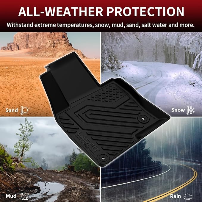 Floor Mats & Backrest Mats & Trunk Mat for Mazda CX5 2017-2025 All Weather TPE Custom Fit Floor Liners Car Mats Accessories, Include 1st & 2nd Row & Seatback & Cargo Mats, Black