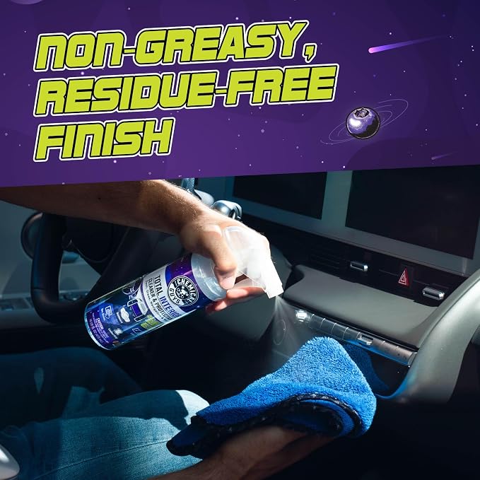 Total Interior Cleaner & Protectant - 2 Pack (16 oz Each) All-in-One Car Interior Cleaner for Dash, Seats, Carpet, Glass, Vinyl, Leather, and Plastic - Galactic Scent
