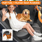 IceFun Hard Bottom Dog Car Hammock, Waterproof PU Leather Seat Cover | Supports up to 500 lbs, converts from hammock to cargo liner, waterproof PU leather with zipper side flaps