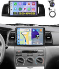 2+64GB Android Car Stereo for Toyota Corolla EX 2005-2012 Wireless Carplay Android Auto, 9 Inch Touchscreen Car Radio with GPS, WiFi, Bluetooth Audio Receiver, Backup Camera, FM RDS, EQ, SWC