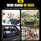 Car Trunk Organizer - 75L Collapsible Trunk Organizer with Reinforced Handles for Groceries, Trunk Storage Organizers for SUV Auto Truck Van with Non Slip Bottom (Blue)