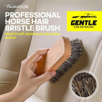 9PC Car Detailing Kit，Boars Hair Brush，Horse Hair Bristle，Suede-Coral Cloth，Car Dust Brush，Microfiber Towel & Applicator，Scratch-Free & Ultra-Soft for Leather, Seats & Interior Cleaning