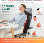 Vibration Massage Seat Cushion with Heat, 6 Vibration Motors, 6 Massage Modes, Heated Massage Chair Pad for Office Chair, Home Recliner & Desk Chair, Back & Seat Massager with Remote