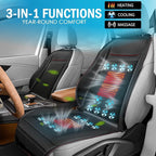 16 Fans 3 in 1 Cooling Massage Seat Covers for Cars,Cooling Comfortable Seat Cover, Universal Seat Cushion for Four Seasonsr&Massage (Black-3)