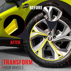 BASiQ Universal Styling Trim - 26 Feet, 6 Colors, Flat Design, Easy to Apply with Premium 3M Tape - Versatile Rim Styling and Color Accent for Cars, Trucks, SUVs - Yellow