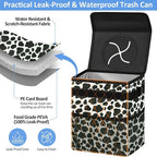Car Trash Can Bin for Back Seat Leak Proof, Cute Car Trash Bag Hanging, Vehicle Trash Can for SUV Truck Van, Automotive Garbage Cans Front Seat Cow Print