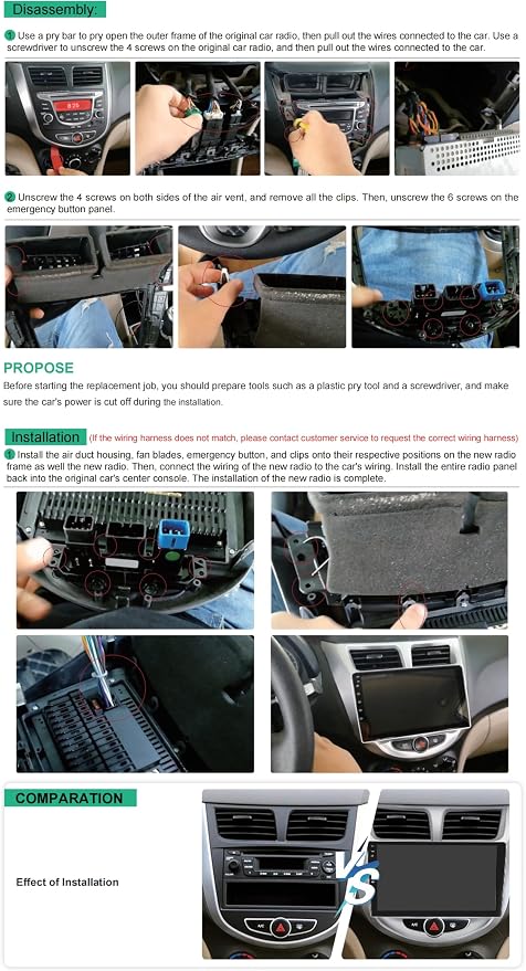 4G+128G Car Stereo for 2012 2013 2014 2015 2016 2017 Hyundai Accent Radio Android 15 CarPlay Android Auto GPS Bluetooth 9 Inch in-Cell 1280 * 720 Touch Screen Head Unit with Backup Camera