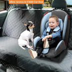 Dog Car Seat Cover for Back Seat, Scratch Proof Nonslip Pet Car Seat Cover, 4 Layers Waterproof Heavy Duty Back Seat Pet Cover for Dogs with Storage Bag (Black)