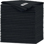 Black Microfiber Cleaning Cloth -Pack of 24, Highly Absorbent Cleaning Rags, 16"X12" All Purpose Cleaning Towels for Housekeeping, Kitchen, Car, Lint Free and Reusable Microfiber Towels