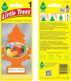 Cardboard Hanging Car, Home & Office Air Freshener, Peachy Peach (Pack of 6)