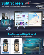 [8Core 4G+64G] Car Radio for Honda Accord 7th 2003-2007: 10.1'' HD Touch Screen Stereo with Wireless CarPlay Android Auto 5G WiFi Bluetooth GPS FM AM 36EQ DSP SWC 1080P Backup Camera