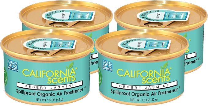 Spillproof Organic Air Freshener, Desert Jasmine, 1.5 Ounce Canister (Pack of 4)