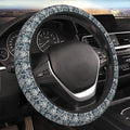 Flowers Steering Wheel Cover Car Elastic Steering Wheel Protector | Asian Ethnic Anti-Slip Breathable Car Accessories Interior for Women Men Universal 15 Inch Fit Auto SUVs Vans Truck