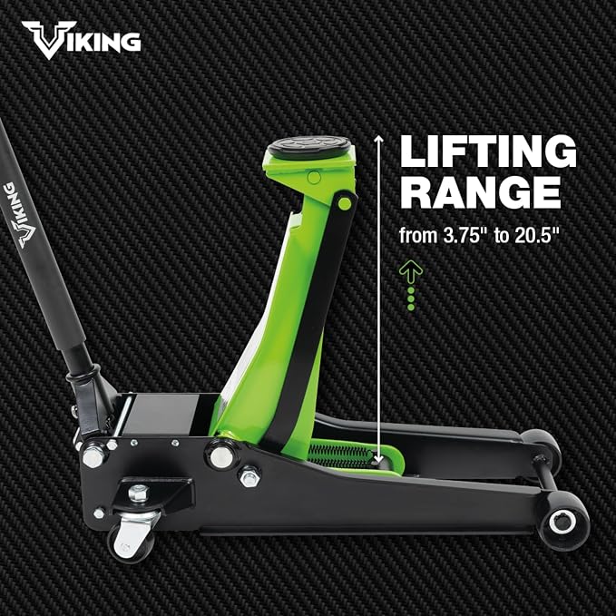 Viking 3.5 Ton Floor Jack - Low Profile Car Jack with Lightning Lift Hydraulic - Heavy Duty