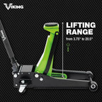 Viking 3.5 Ton Floor Jack - Low Profile Car Jack with Lightning Lift Hydraulic - Heavy Duty