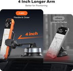 Car Phone Holder Mount, Strong Suction Dashboard & Windshield Phone Holder for Car, Hands-Free, Fit with iPhone Samsung All Phones, Ideal for Delivery & Uber Driver (Black-Twist-Lock Suction)