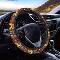 Sweat Absorption Steering Wheel Cover with Anti-Slip Lining for Car Truck SUV Van Car Wheel Cover Polyester Cover Car Decoration, American Tribal Geometric Sunflower Pattern