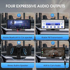 Wireless Carplay Screen for Car, 10.26" Portable Car Radio with Apple CarPlay & Android Auto, Backup Camera/Mirror Link/GPS/BT/Voice Control/AUX/FM Satellite Radio for All Vehicles
