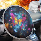 Steering Wheel Sun Shade Cover Galaxy Butterfly Car Accessories 17 inch Anti-Heat Steering Wheel Cover for Blocking Sun & Heat,Cooling Steering Wheel Cover for Summer