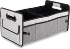 Car Trunk Organizer, Car Organizers and Storage Collapsible Multi Compartment Container Box, Adjustable Car Accessories for SUV Sedan Truck, Standard Size, Grey