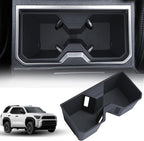 Center Console Cup Holder for 2025 2026 Toyota 4Runner Accessories TPE Cup Holder Insert Coaster Middle Console Armrest Front Non Slip Drink Holder Protector Organizer Interior Accessories Black