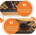 2 Pcs Boat Storage Net Bag, ABS Plastic Car Framed Mesh Net Holder, Phone & Cargo Organizer with Screws for Auto, Rv, Boat, Pontoon, Truck Pocket Storage (14 x 7.3 Inch)