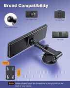 Suction Cup Car CarPlay Screen Mount, Suitable for in-Car Monitors and CarPlay Screens, Tool-Free Installation, Dashboard & Windshield Use, 360° Rotation for Easy Angle Adjustment