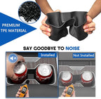 Center Console Cup Holder Inserts for 2024-2026 Chevrolet Silverado EV RST & LT/GMC Sierra EV Denali Accessories Noise-Free TPE Middle Console Drink Holder Organizer Non-Slip Cup Holder Protector