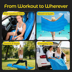 Car Seat Towel Cover - Sweat Absorbing Microfiber Towel for Car Seat After Gym, Workout & Beach - Washable Seat Protector, Universal Fit for Cars, Trucks, SUVs - Blue Ripple