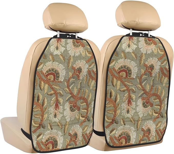 William Morris Detail Car Seat Back Kick Protectors Kick Mats With Storage Pockets For Vehicles To Protect From Dirt Mud Scratches 2 Pack