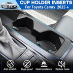 Cup Holder Insert for Toyota Camry 2025 2026 Accessories Center Console Cup Holder Armrest Front Drink Holder Protection Organizer Interior Decoration for 9th Gen Camry XSE/XLE/SE/LE, Black