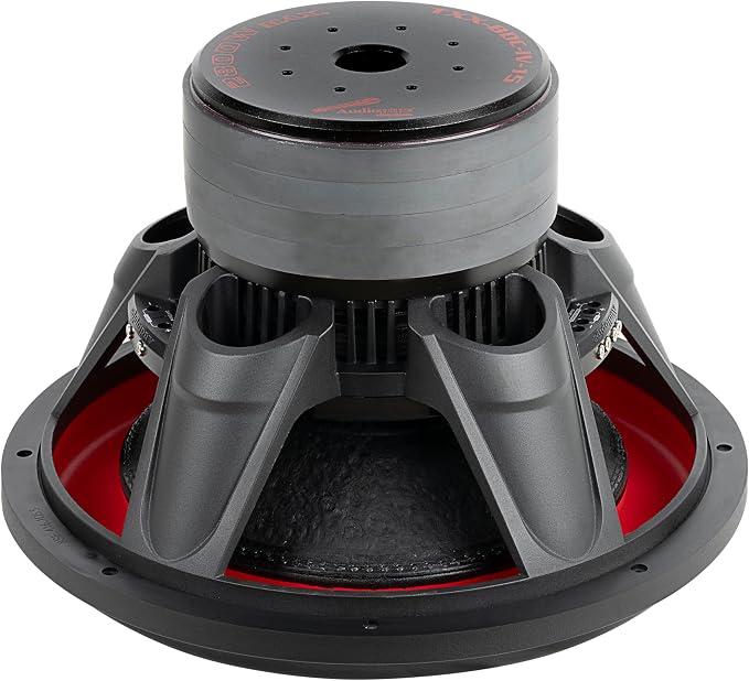 15“ Quad Stack Composite Cone Subwoofer (TXX-BDC-IV-15D2), Superior Performance, 2800W, 4 Magnets, BASV Voice Coil, Aluminum Basket, Weaved Tinsel Leads, Multi-Connect Terminals, 2 * 2 Ohms