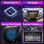 2+32G Android Car Stereo for Hyundai Elantra 2014 2015 2016 Radio Support with Wireless Apple Carplay Android Auto, 9'' Touchscreen in-Dash Bluetooth WiFi GPS Navigation Backup Camera