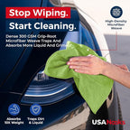 Premium 300GSM Microfiber Cleaning Cloth - 12.5"x12.5" High Performance - 1200 Washes, Ultra Absorbent Microfiber Towels for Cars Undercarriage, Rims & Engine Bay Cleaning - Microfiber Cloth