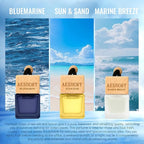 Aeshory Hanging Car Air Freshener, 3-Pack Bluemarine Collection, Long Lasting Car Scent, Unisex, Premium Aromatherapy Essential Oil Diffuser, Gift Set