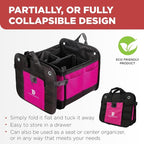 Pink Car Accessories For Women, Trunk Organizer For Car, Suv, Jeep Premium Adjustable Multi Compartments Collapsible (Large Capacity)