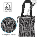 Car Trash Bag Hexagonal Geometric Car Garbage Bag Hanging Car Trash Can for Back Seat with Drawstring, Waterproof Garbage Bags for Car Accessories Vehicle Travelling Camping Outdoor
