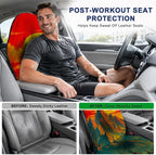 Car Seat Towel Cover 2 Pack for Front Seats, Sweat Absorbent Car Seat Protector with Non-Slip Backing, Waterproof Towel Car Seat Covers for Runners, Gym, Swimming, Beach, Mountain Sunset