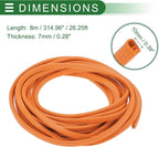 Universal Car Door Edge Protective Sealing Strip U-Type Door Scratch Protection Guard, 26.25ft 8m, Anti-scratch Collision, PVC Iron, Orange