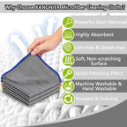 Microfiber Glass Cleaning Cloths,3 Pack Streak Free Miracle Cleaning Cloth,Reusable Lint Free Cleaner Towels for Kitchen,Windows,Mirror,Glasses,Car Windshields,Stainless Steel,11.8"×11.8"