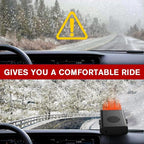 Portable Car Heater That Plugs into Cigarette Lighter, 12V Rapid 2-in-1 Heating & Cooling Windshield Defroster and Demister, Universal Vehicle Heater Fan Suitable for All Cars