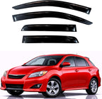 KPY Rain Guards Fit for 2009-2013 Toyota Matrix, Out-Channel Window Visors Vent Wind Deflectors 4PC, Car Accessories for 2009-2010 Pontiac Vibe