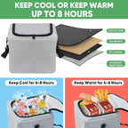 Car Trunk Organizer with Insulated Grocery Bag- 110L High Capacity Car Storage Box, with 4 Compartments, Reflective Strip, Cover, for Auto, SUV, Truck, Minivan