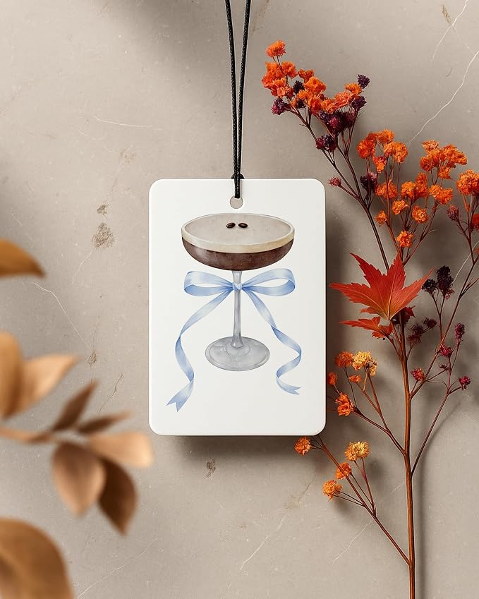 Coquette Blue Summer Car Air Freshener 4 Pcs Coconut Scented, Italian Summer Beach Car Accessories Mirror Decor for Women, Girly Beachy Hanging Air Freshener for Cars Closet Drawer Books