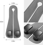 JOJOY LUX 2025 Automotive Seat Back Hooks,Leather Car Seat Hooks,Dual Headrest Organizer Hangers for Purses, Bags & Phones, 2 in 1 Car Headrest Hidden Hook for Tidy Organization,Pack of 2(Mocha)